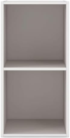 Homes: Inside + Out Apexa 2-Cube Storage Organizer Shelves, Stackable Wood - Image 4