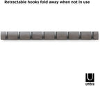 Umbra Flip Coat Rack, Wall Mount 8-Hook, Space Saving - Image 6