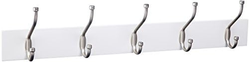 Amazon Basics Rectangular Farmhouse Wall-Mounted Coat Rack by AmazonBasics