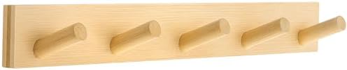 Coat Rack Wall Mount, Wooden Coat Hanger by HOMEBROS