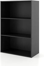 Homes: Inside + Out Apexa 3-Tier Cube Storage Organizer Shelves, Stackable Wood by HOMESInsideOut