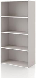 Homes: Inside + Out Apexa 4-Tier Cube Storage Organizer Shelves, Stackable Wood by HOMESInsideOut
