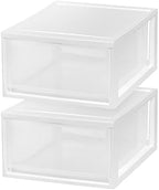 IRIS USA 2-Pack 30 Qt. Stacking Drawer Organizer - Image 5