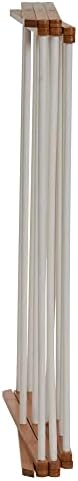 Household Essentials Bamboo Folding Clothes Drying Rack | White Finish - Image 7