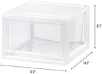 IRIS USA 3-Pack, 14.5 Qt. Stacking Drawer Storage Organizer - Image 3