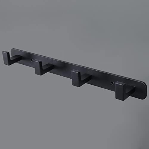 Coat Rack, Heavy Duty Stainless Steel 4 Tri Coat Hook Hanger, Wall Mounted by Vanloory