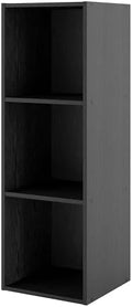 Homes: Inside + Out Apexa 3-Cube Storage Organizer Shelves, Stackable Wood by HOMESInsideOut