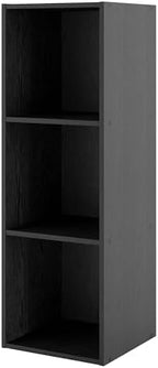 Homes: Inside + Out Apexa 3-Cube Storage Organizer Shelves, Stackable Wood by HOMESInsideOut