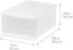 IRIS USA 4-Pack, 7 Qt. Small Stacking Drawer Storage Organizer - Image 3