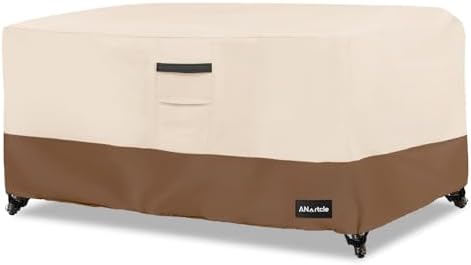 ANartcle Patio Coffee Table Cover, 600D Waterproof Heavy Duty Rectangular by PatioFurnitureCovers