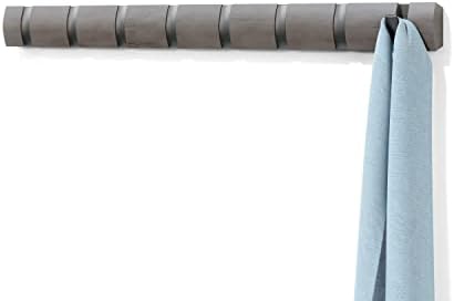Umbra Flip Coat Rack, Wall Mount 8-Hook, Space Saving by Umbra