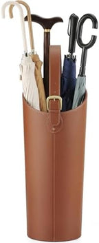 Brown Artificial Leather Tall Umbrella Holer Entryway Indoor by ELPMD