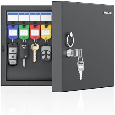 Uniclife 16 Keys Key Lock Box, Wall Mount Key Box, Car Key Organizer by UnicLife