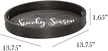 Elegant Designs HG2013-BKS Halloween Decoration Decorative 13.75'' Round Wood - Image 4
