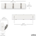 Umbra Flip Coat Rack, Wall Mount Retractable Hooks - Image 3