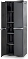 Sterilite 4 Shelf Cabinet, Lockable Utility Storage by Sterilite