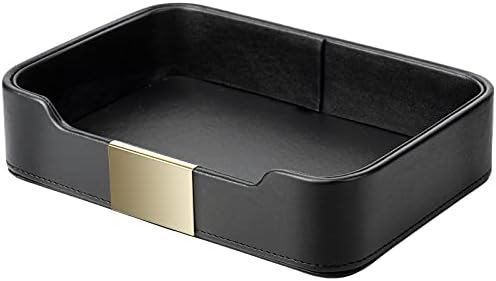 SANZIE Leather Tray Organizer, Valet Tray Key Bowl by SANZIE