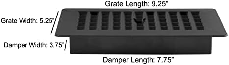 Decor Grates PL408-BLK-10 Louvered Plastic Floor Register, 10 Pack - Image 4