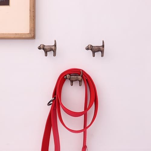 Indian Shelf Puppy Dog Wall Hooks Heavy Duty Iron Leash Key Holder 3 Pack - Image 3