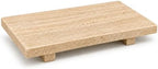 Travertine Pedestal Decorative Tray 13.8 x 6.7 in by SIRIZEN-DIVING