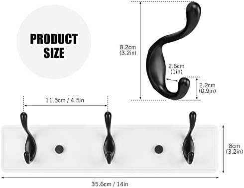 Badiano Heavy Duty Wooden Coat Rack, 14 Inch - Image 2
