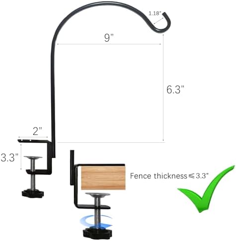 Short Deck Hook 2 Pack Bird Feeder Pole - Image 5