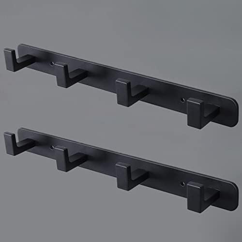 Coat Rack, Heavy Duty Stainless Steel 4 Tri Coat Hook Hanger, Wall Mounted Wall by Vanloory