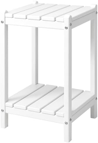 LZRS 24" Double Adirondack Outdoor Side Table, Pool Composite Patio Table by LZRSPET