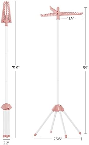 SONGMICS Clothes Drying Rack, 61.6-Inch Drying Rack, 3 Rotatable Arms - Image 7