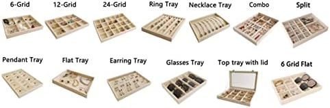 Premium Grade Beige Velvet Jewelry Organization Trays Rings and Accessory - Image 7