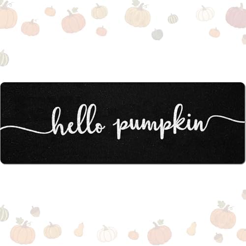 Hello Pumpkin 48''x16'' Long Doormat by Unknown
