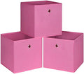 Foldable Storage Cubes Bins, 11 Inch Cloth Storage Cube Fabric Storage Box by NieEnjoy