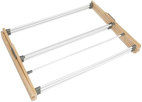 Household Essentials X-Frame Clothes Drying Rack, Stabile Wood Frame - Image 6
