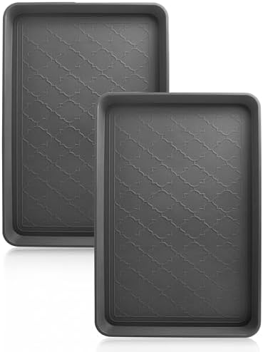 Boot Tray for Entryway Indoor, Heavy Duty Shoe Mat Tray 2 Packs, Outdoor by WATANIYAPET