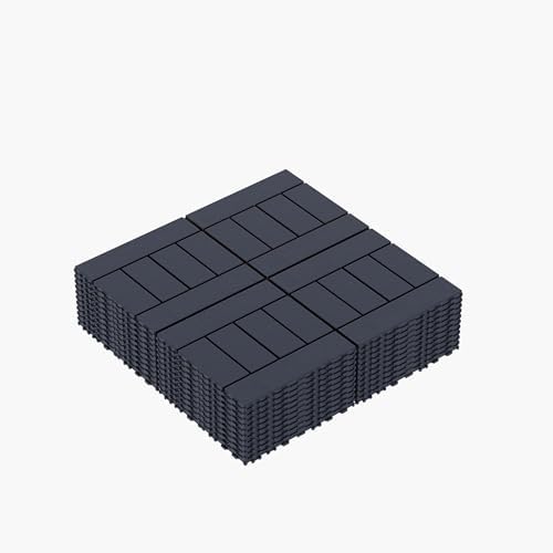 Ball & Cast Plastic Interlocking Deck Tiles, Non-Slip Drainage Holes by HCIOANHomecabinetseries
