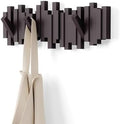 Umbra Sticks Wall Mount Coat Rack, 5 Hook Retractable Pegs by Umbra