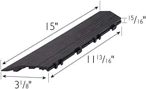 Design House Deck Tile Corner Trim, Modern Ebony - Image 5