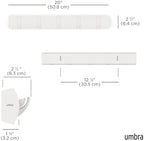 Umbra Flip Coat Rack, Wall Mounted 5-Hook Space Saving - Image 3