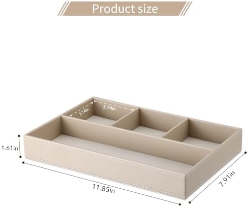 GORESE PU Leather Valet Tray, Stackable Jewelry Trays - Image 2