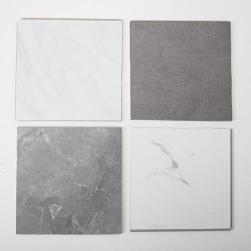 Art3d Marble Textured Interlocking Vinyl Floor Tiles, 4 Color Samples - Image 2