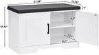 HOMSHO Farmhouse Shoe Storage Bench - Image 3