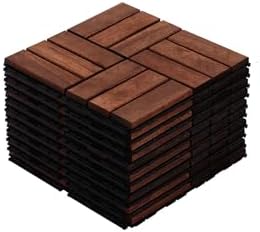 Interlocking Deck Tiles 10pcs Plastic Modular Pattern Floor Tiles by NALLBEIRRAA