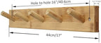 SKOLOO Coat Rack Wall Mount 17 inch, 5 Hooks, Shaker Style - Image 5