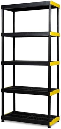 Simpli-Magic 5-Tier Heavy Duty Plastic Storage Shelving Unit, Garage & Basement by Simpli-Magic