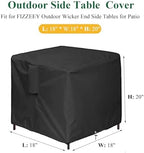 Outdoor Wicker End Side Tables Cover - Image 2
