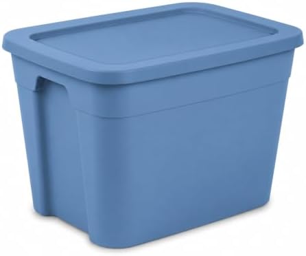 18 Gal Storage Bin with Snap-On Lid, Stackable Plastic Tote by Unknown