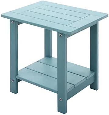 Meluvici Double Adirondack Side Table Weather Resistant, Outdoor Rectangular by Meluvici