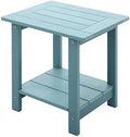 Meluvici Double Adirondack Side Table Weather Resistant, Outdoor Rectangular by Meluvici