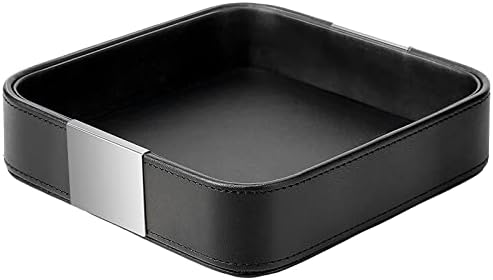 SANZIE Leather Tray Desktop Storage, Trinket Catchall Tray by SANZIE