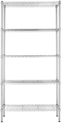 Amazon Basics 5-Shelf Adjustable Heavy Duty Steel Wire Rack, Space Saving - Image 6